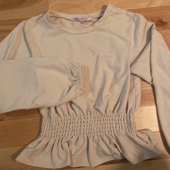 Crave Fame Juniors' Smocked-Waist French Terry Pullover sweatshirt size S - Picture 8 of 8